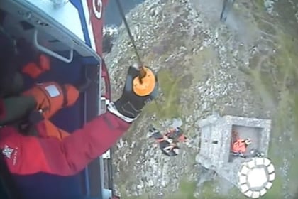 Video footage of dramatic tower rescue