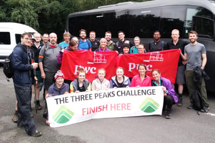 Workmates climb three highest peaks