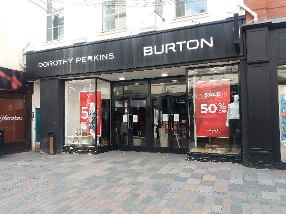 Dorothy Perkins Burton and Wallis shops closed in the island