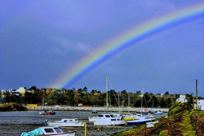 Rainbow over Ramsey isle of man yesterday afternoon 