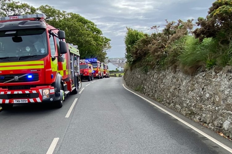 Crews near Beach Road