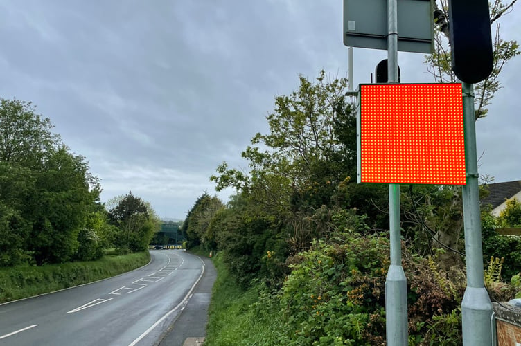 One of the 33 digital flags that have been dotted around the course 