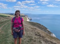 Sue raises £3,000 for the RNLI in 630-mile coast walk