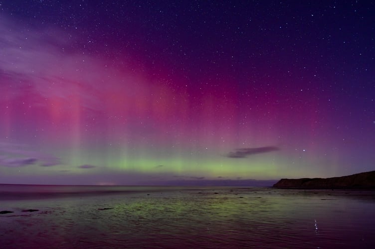 Media Isle of Man photographer Dave Kneale snapped this shot of the Northern Lights above Kirk Michael beach on Sunday evening