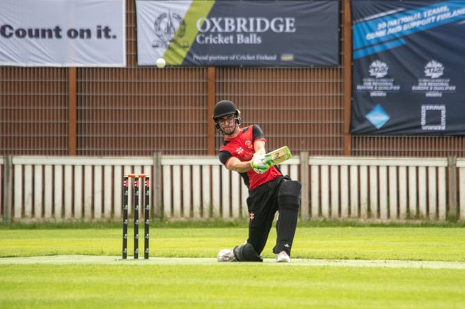 Isle of Man cricketers in action at the World Cup qualifiers