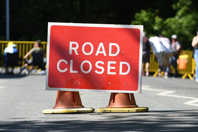 ÔRoad ClosedÕ sign during the TT races - 