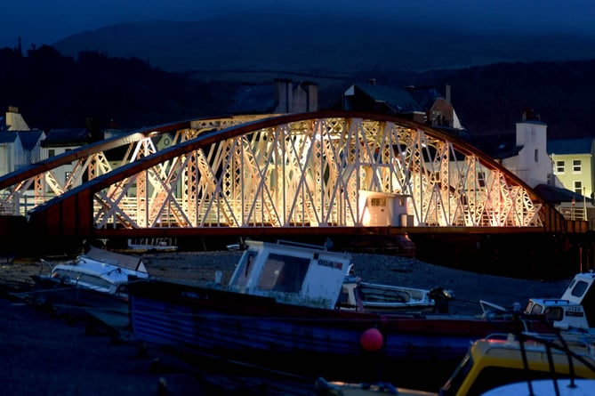 Ramsey swing bridge is lit up in yellow, joining in a day of reflection in the United Kingdom to mark one year since the first covid-19 lockdown in the UK. The Isle of ManÕs lockdown followed on March 26