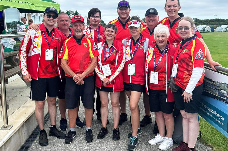 The Isle of Man archery team with their medals at the NatWest Island Games in Guernsey