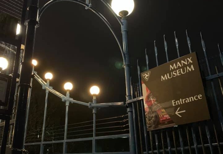 The footbridge from Chester Street Car Park to the Manx Museum