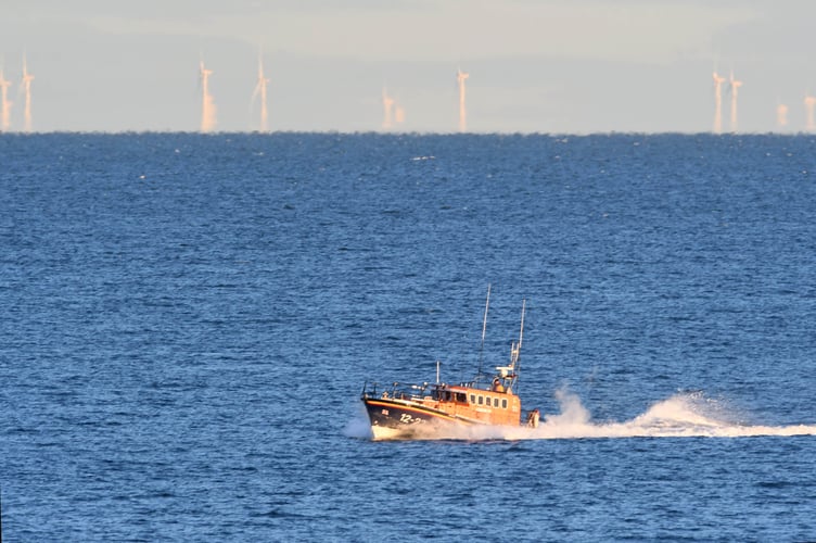 RNLI lifeboat at sea