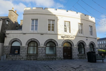 Vandalism to former bank in Castletown Square 