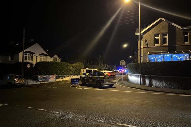 Albany Road is currently shut following an incident with a large police presence assessing the crash