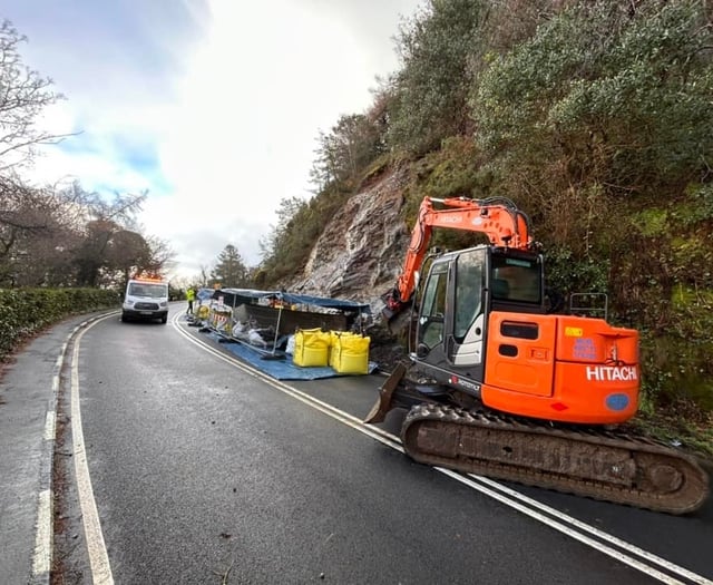 Section of Mountain Road to remain shut as work continues on landslide