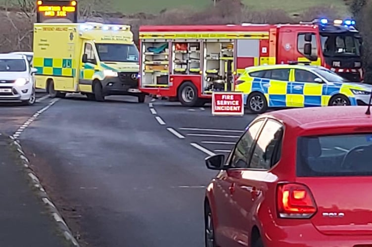 Fire service, ambulance crews and Police were all at the scene.