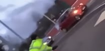 Video shows dramatic police chase through streets as stingers deployed