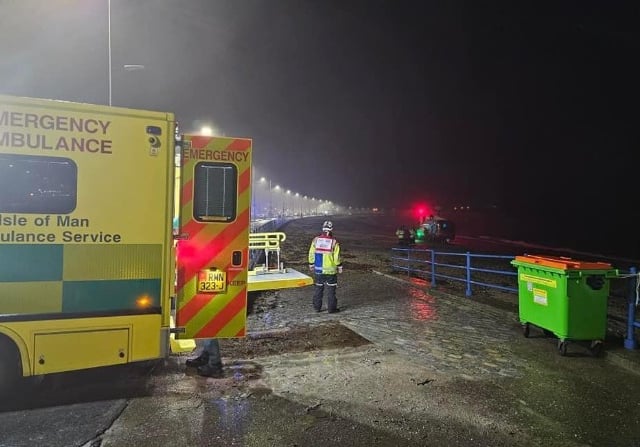 Helicopter forced to land on beach due to 'next to zero visibility'