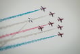Time, route and location of the Red Arrows' display at TT 2024
