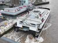 Pictures show Manannan berthing at new Liverpool ferry terminal