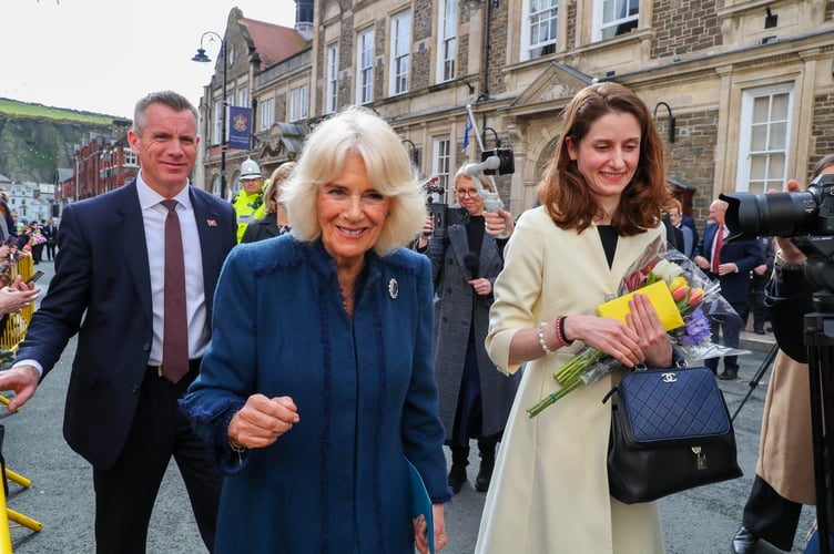 Her Majesty Queen Camilla meeting and greeting crowds in Douglas. Photo by Callum Staley (CJS Photography)