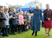 Queen Camilla tells crowds King Charles is 'on the mend'