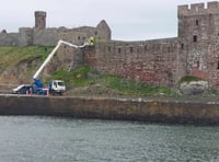 Works ongoing to conserve historic Peel Castle walls 