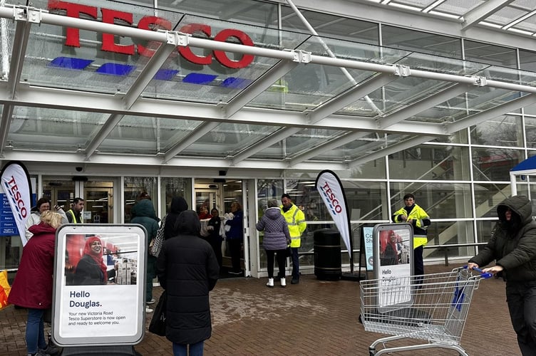 Inside the new Tesco superstore on Victoria Road, Douglas (Photo: David Lloyd-Jones)