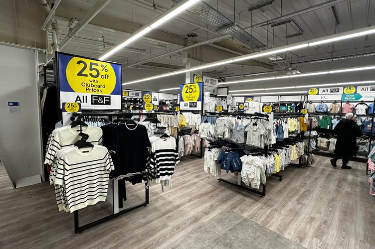 Inside the new Tesco superstore clothing section on Victoria Road, Douglas (Photo: David Lloyd-Jones)