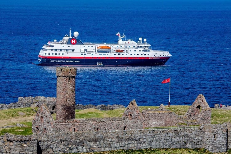 The Hurtigruten's Spitsbergen will arrive in Douglas tomorrow (Wednesday)