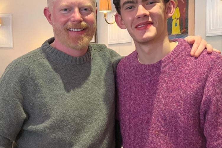 Actors Jesse Tyler Ferguson and Manxman Joe Locke