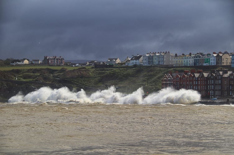 High tide in Peel earlier today