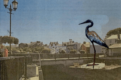 A 26ft tall statue of a heron could be placed on a harbour
