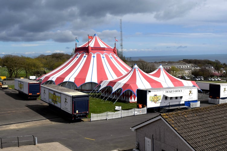 Gandeys circus at Nobleâs Park, next to the TT Grandstand - 