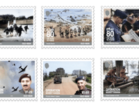 Post Office issue stamps celebrating anniversary of D-Day landings