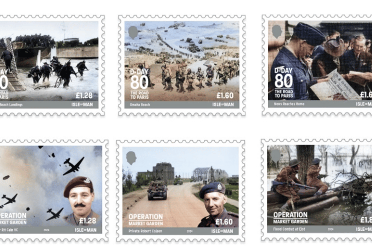 Isle of Man Post Office have released a set of 10 stamps commemorating both the 80th anniversary of the D-Day landings and the 80th anniversary of Operation Market Garden.