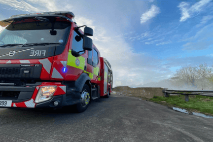 Isle of Man fire service respond to fire at Animal Waste Plant 