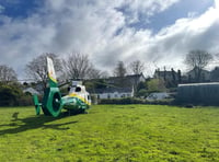 Injured casualty airlifted to UK