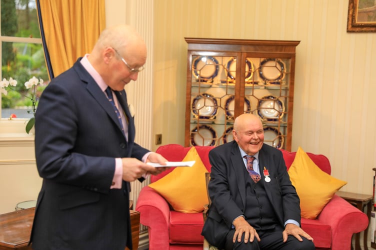 Investiture of Mr Reginald Derek (Derry) Kissack BEM. Photo by Callum Staley (CJS Photography)