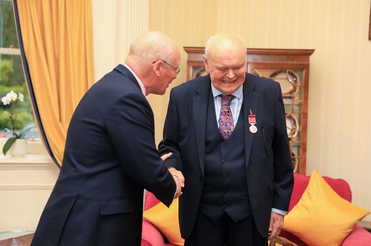 Investiture of Mr Reginald Derek (Derry) Kissack BEM. Photo by Callum Staley (CJS Photography)