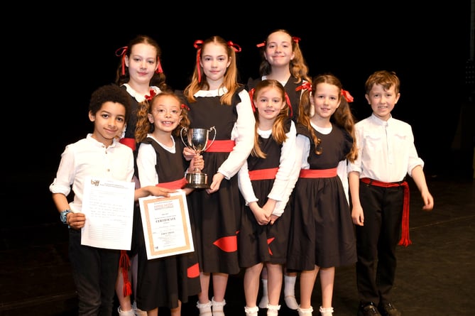 Skeddan Jiarg, winners of the Manx Folk Dancing (up to year 6) class