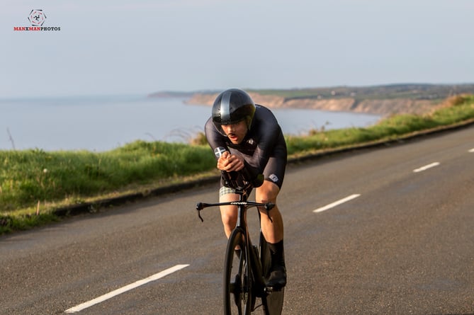 Tyler Hannay topped the charts in round five of the Manx Viking Wheelers-promoted Spring Cycling series time trial  last week, setting a time of 20min 57sec (Photo: Gary Jones/Manxmanphotos)