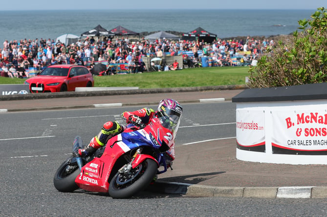 John McGuinness rolled back the years to claim a podium place in Saturday's Superstock race - find out more in this week's Manx Independent (Photo: Dave Kneen)