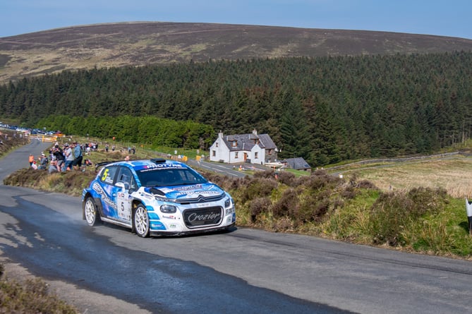 Steve Wood and Kenny Hull guided their Citroen C3 Rally 2 to a fine second place in the Manx National Rally over the weekend (Photo: Mark Corlett)