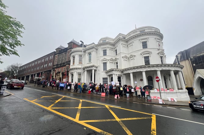 Supporters and opponents of Dr Alex Allinson’s Assisted Dying Bill are gathered outside Tynwald this morning ahead of the next debate in the critical clauses stage