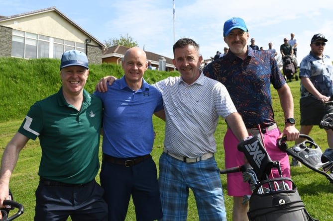 Conexus team at the charity golf day at Ramsey Golf Club, in aid of Craig's Heartstrong Foundation