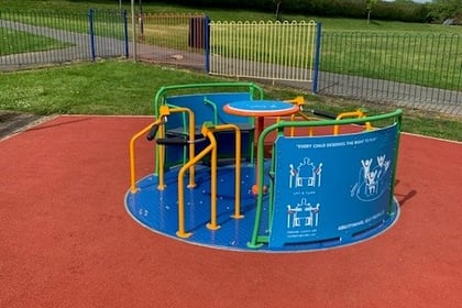 Disability roundabout installed at Noble’s Park in Douglas