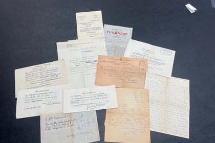 Letters written by couple interned on the island saved after 'tip-off'