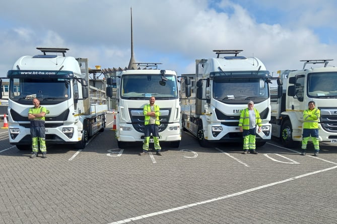 The four 'cone trucks' the Department of Infrastructure will use during TT 2024