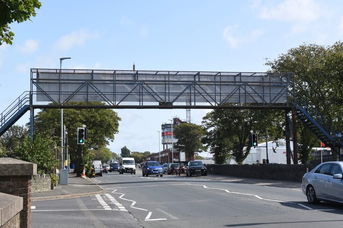 The former footbridge near the TT Grandstand on Glencrutchery Road 