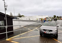 Pictures show damage to temporary structures at Isle of Man TT site