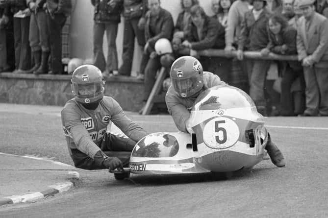 Siggi Schauzu and Wolfgang Kalauch had problems in the 500cc race, having won the delayed 750cc non-championship on the Monday (pictured) (FoTTofinders)